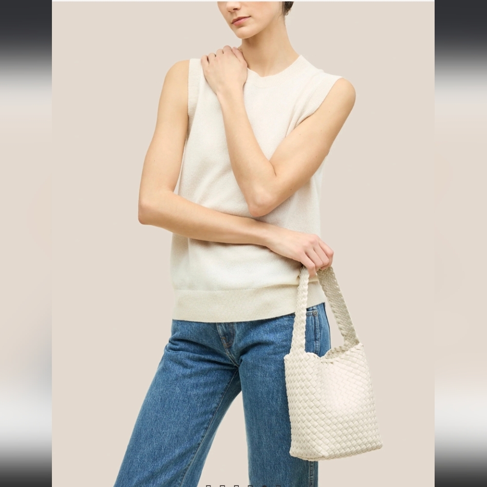 Naghedi Small Nomad Hobo Bag in Jasmine Ivory
